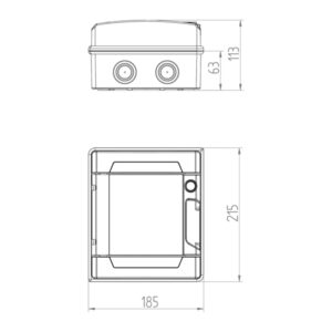 ΠΙΝΑΚΑΣ ΕΞΩΤΕΡΙΚΟΣ LUX 1Χ6 IP65 PE+N EUROLAMP – 151-25133