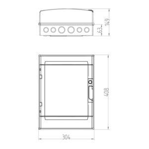 ΠΙΝΑΚΑΣ ΕΞΩΤΕΡΙΚΟΣ LUX 2Χ12 IP65 PE+N EUROLAMP – 151-25136