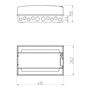 ΠΙΝΑΚΑΣ ΕΞΩΤΕΡΙΚΟΣ LUX 1Χ18 IP65 PE+N EUROLAMP – 151-25138