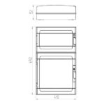 ΠΙΝΑΚΑΣ ΕΞΩΤΕΡΙΚΟΣ LUX 3Χ18 (1Χ18+2Χ18) IP65 (PE+N) EUROLAMP – 151-25140