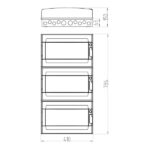 ΠΙΝΑΚΑΣ ΕΞΩΤΕΡΙΚΟΣ LUX 3Χ18 IP65 PE+N EUROLAMP – 151-25141