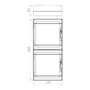 ΠΙΝΑΚΑΣ ΕΞΩΤΕΡΙΚΟΣ LUX 4Χ18 (2Χ2Χ36) IP65 (PE+N) EUROLAMP – 151-25142