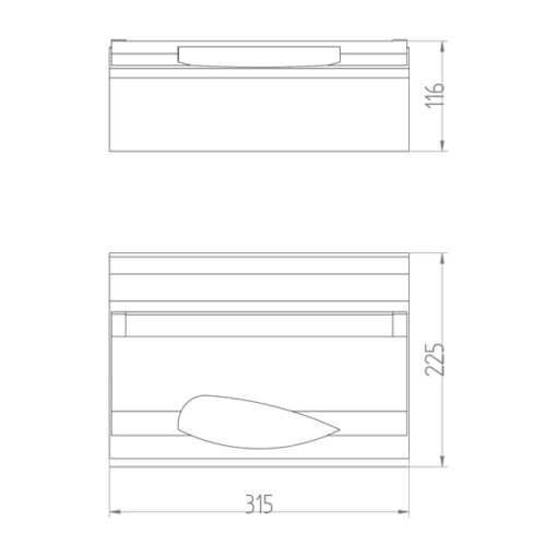 ΠΙΝΑΚΑΣ ΕΞΩΤΕΡΙΚΟΣ ΠΛΑΣΤΙΚΟΣ GREEN 1X12+2 IP40 (PE+N) EUROLAMP – 151-25240