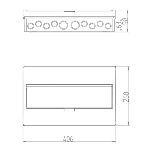 ΠΙΝΑΚΑΣ ΕΞΩΤΕΡΙΚΟΣ ΠΛΑΣΤΙΚΟΣ ELEGANΤ 1Χ18 IP40 (PE+N) EUROLAMP – 151-25250