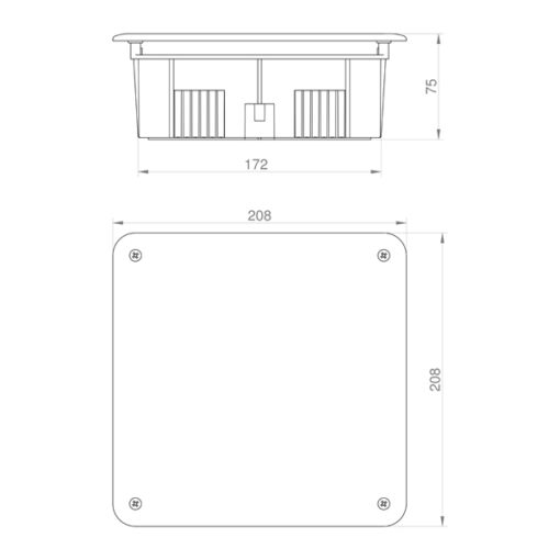 ΜΠΟΥΑΤ ΧΩΝΕΥΤΟ 185Χ185Χ50 EUROLAMP – 151-25347