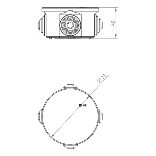 ΜΠΟΥΑΤ ΕΞΩΤΕΡΙΚΟ Φ65X35 IP55 ΛΕΥΚΟ EUROLAMP – 151-25500