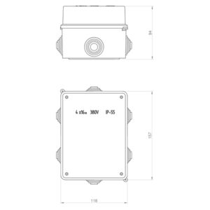 ΜΠΟΥΑΤ ΕΞΩΤΕΡΙΚΟ 158X118X94 ΜΕ ΜΕΤΑΛΛΙΚΗ ΒΙΔΑ IP55 ΓΚΡΙ EUROLAMP – 151-25517