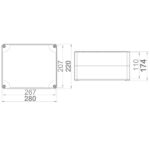 ΜΠΟΥΑΤ ΕΞΩΤΕΡΙΚΟ ΒΙΟΜΗΧΑΝΙΚΟ 280Χ220Χ127 IP65 EUROLAMP – 151-25548