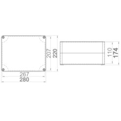 ΜΠΟΥΑΤ ΕΞΩΤΕΡΙΚΟ ΒΙΟΜΗΧΑΝΙΚΟ 280Χ220Χ127 IP65 EUROLAMP – 151-25548