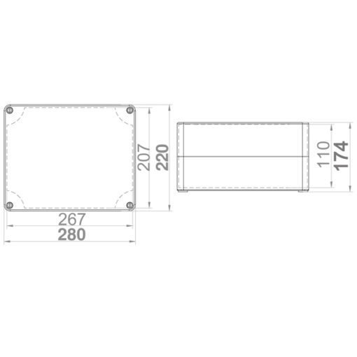 ΜΠΟΥΑΤ ΕΞΩΤΕΡΙΚΟ ΒΙΟΜΗΧΑΝΙΚΟ 280Χ220Χ127 IP65 EUROLAMP – 151-25548