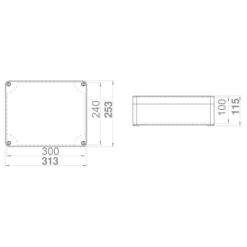 ΜΠΟΥΑΤ ΕΞΩΤΕΡΙΚΟ ΒΙΟΜΗΧΑΝΙΚΟ 313Χ253Χ115 IP65 EUROLAMP – 151-25549