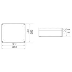 ΜΠΟΥΑΤ ΕΞΩΤΕΡΙΚΟ ΒΙΟΜΗΧΑΝΙΚΟ 313Χ253Χ115 IP65 EUROLAMP – 151-25549