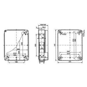 ΜΠΟΥΑΤ ΕΞΩΤΕΡΙΚΟ ΒΙΟΜΗΧΑΝΙΚΟ 340Χ270Χ165 IP65 EUROLAMP – 151-25563
