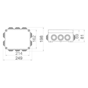 ΒΙΟΜΗΧΑΝΙΚΟ ΜΠΟΥΑΤ ΔΙΑΚΛΑΔΩΣΗΣ 249Χ198Χ81 IP55 EUROLAMP – 151-25575