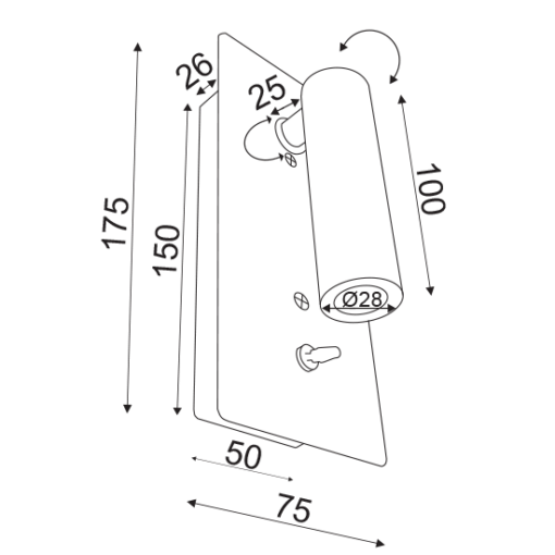 ACA DECOR  Επίτοιχο Φωτιστικό LED 3W 4000K Χωνευτό Μεταλλικό Χρώμιο