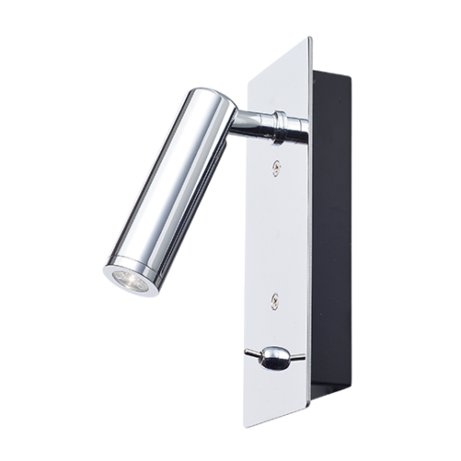 ACA DECOR  Επίτοιχο Φωτιστικό LED 3W 4000K Χωνευτό Μεταλλικό Χρώμιο