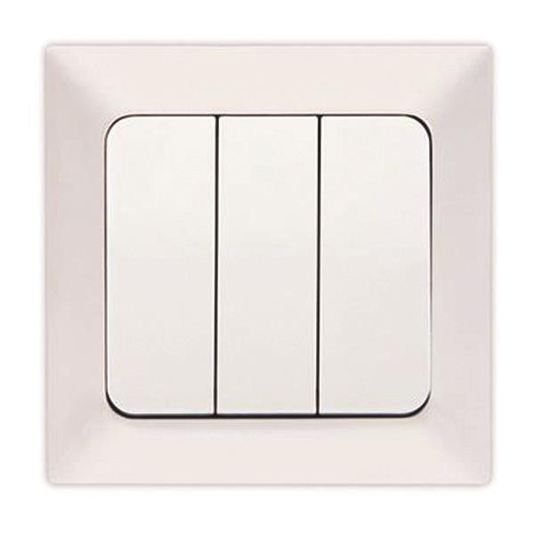 ΔΙΑΚΟΠΤΗΣ ΤΡΙΠΛΟΣ ΛΕΥΚΟΣ EUROLAMP ΝΕAD – 152-12003