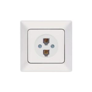 ΠΡΙΖΑ ΤΗΛΕΦΩΝΟΥ ΔΙΠΛΗ RJ 11 ΛΕΥΚΗ EUROLAMP ΝΕAD – 152-16014