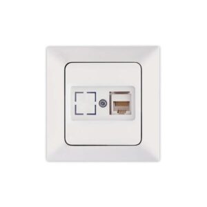 ΠΡΙΖΑ DATA CAT 6 RJ 45 MONH ΛΕΥΚΗ EUROLAMP ΝΕAD – 152-16015