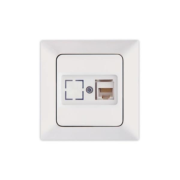 ΠΡΙΖΑ DATA CAT 6 RJ 45 MONH ΛΕΥΚΗ EUROLAMP ΝΕAD – 152-16015