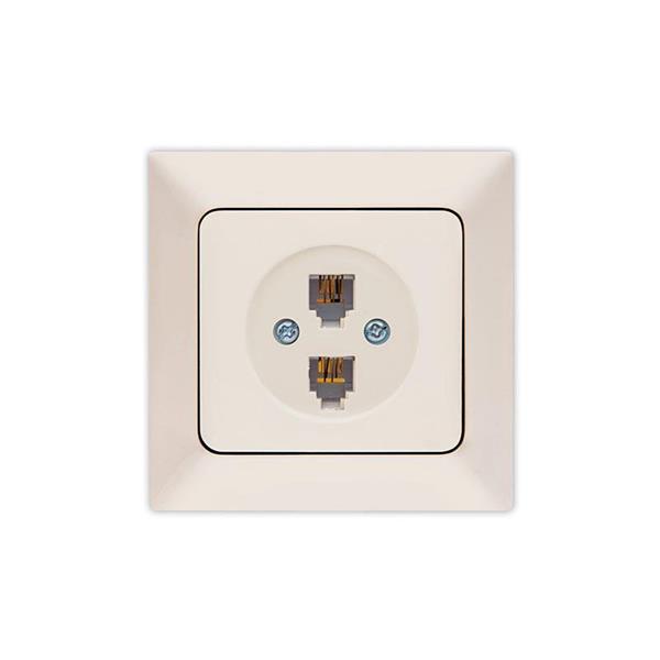 ΠΡΙΖΑ ΤΗΛΕΦΩΝΟΥ ΔΙΠΛΗ RJ 11 ΜΠΕΖ EUROLAMP ΝΕAD – 152-16114