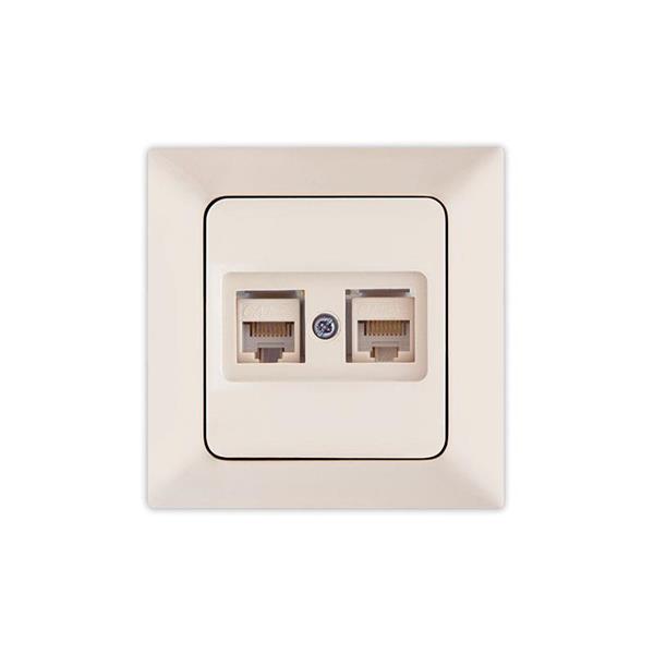 ΠΡΙΖΑ DATA CAT 6 RJ 45 ΔΙΠΛΗ ΜΠΕΖ EUROLAMP ΝΕAD – 152-16116