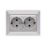 ΠΡΙΖΑ ΣΟΥΚΟ ΔΙΠΛΗ ΧΩΝΕΥΤΗ 16A ΝΙΚΕΛ MAT EUROLAMP ΝΕAD – 152-16203