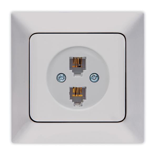 ΠΡΙΖΑ ΤΗΛΕΦΩΝΟΥ ΔΙΠΛΗ RJ 11 ΝΙΚΕΛ MAT EUROLAMP ΝΕAD – 152-16214