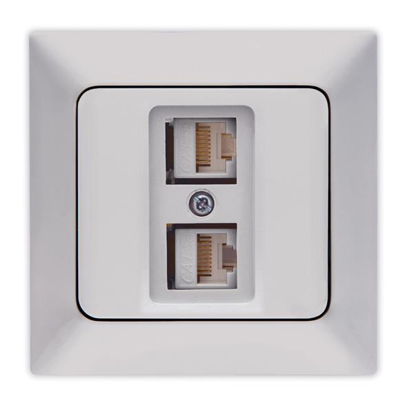 ΠΡΙΖΑ DATA ΔΙΠΛΗ CAT 6 RJ 45 ΝΙΚΕΛ MAT EUROLAMP ΝΕAD – 152-16216