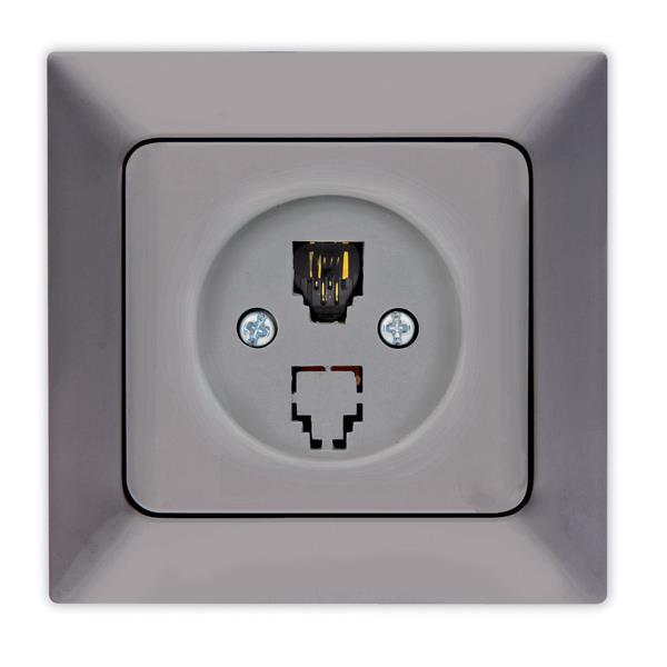 ΠΡΙΖΑ ΤΗΛΕΦΩΝΟΥ MONH RJ 11 ΓΡΑΦΙΤΗΣ EUROLAMP ΝΕAD – 152-16313