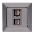 ΠΡΙΖΑ DATA ΔΙΠΛΗ CAT 6 RJ 45 ΓΡΑΦΙΤΗΣ EUROLAMP ΝΕAD – 152-16316