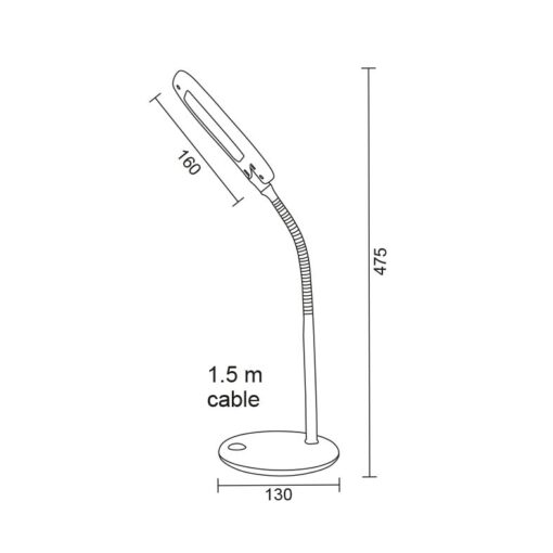 Φωτιστικό Γραφείου LED 5W Λευκό Φυσικό Λευκό 4000K ACA DECOR – 15205LEDWH