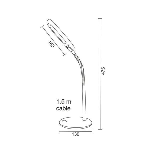 Φωτιστικό Γραφείου LED 5W Λευκό Φυσικό Λευκό 4000K ACA DECOR – 15205LEDWH
