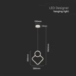 LED κρεμαστό φωτιστικό οροφής Designer 12W 4000K φυσικό λευκό με λευκό σώμα V-TAC – 15338