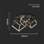 Φωτιστικό οροφής LED 46W 3000K Mαύρο Χρώματος Dimmable V-TAC – 15342