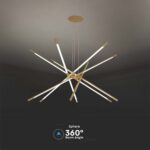 Κρεμαστό φωτιστικό οροφής LED 42W 3000K Xρυσού Χρώματος V-TAC – 15343