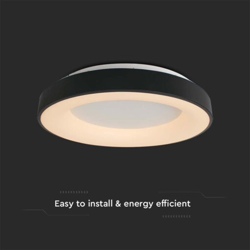 Φωτιστικό οροφής LED 49W 3000Κ Mαύρου Χρώματος V-TAC – 15346