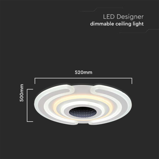 Φωτιστικό οροφής LED 95W Λευκού Χρώματος Dimmable με Χειριστήριο V-TAC – 15358