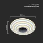LED φωτιστικό οροφής LED 125W Λευκού Χρώματος Dimmable και χειριστήριο V-TAC – 15359