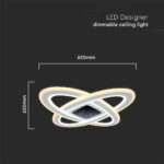 Φωτιστικό οροφής LED 130W Λευκού Χρώματος Dimmable με χειριστήριο V-TAC – 15360
