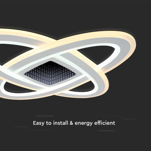 Φωτιστικό οροφής LED 130W Λευκού Χρώματος Dimmable με χειριστήριο V-TAC – 15360
