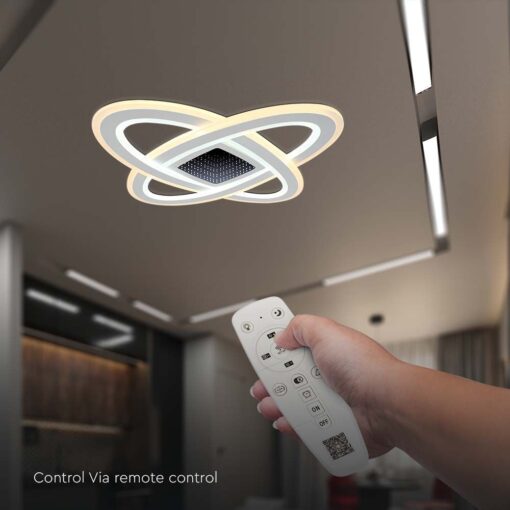 Φωτιστικό οροφής LED 130W Λευκού Χρώματος Dimmable με χειριστήριο V-TAC – 15360