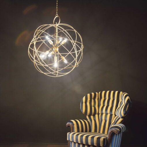 IDEAL LUX Κρεμαστό Φωτιστικό KONSE 7xE27 Χρυσού Χρώματος – 156033
