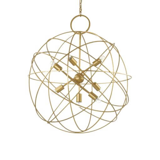 IDEAL LUX Κρεμαστό Φωτιστικό KONSE 7xE27 Χρυσού Χρώματος – 156033