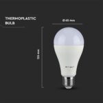 LED Λάμπα E27 A65 15W V-TAC PRO Samsung Chip 200° 1250lm Φυσικό Λευκό 4000K – 160