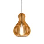 IDEAL LUX Κρεμαστό Φωτιστικό CITRUS-3 1xE27 Χρώματος Ξύλου – 159867