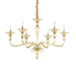 IDEAL LUX Κρεμαστό Φωτιστικό DANIELI 6xE14 Χρυσού Χρώματος – 159942