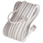 ΠΡΟΕΚΤΑΣΗ ΤΗΛΕΦΩΝΟΥ A.T. ΛΕΥΚΗ 5m 6P4C Rj11 EUROLAMP 147-10063