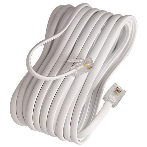 ΠΡΟΕΚΤΑΣΗ ΤΗΛΕΦΩΝΟΥ A.T. ΛΕΥΚΗ 5m 6P4C Rj11 EUROLAMP 147-10063