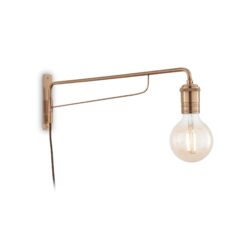 IDEAL LUX Απλίκα Τοίχου TRIUMPH 1xE27 Χρώματος Ορείχαλκου – 160214